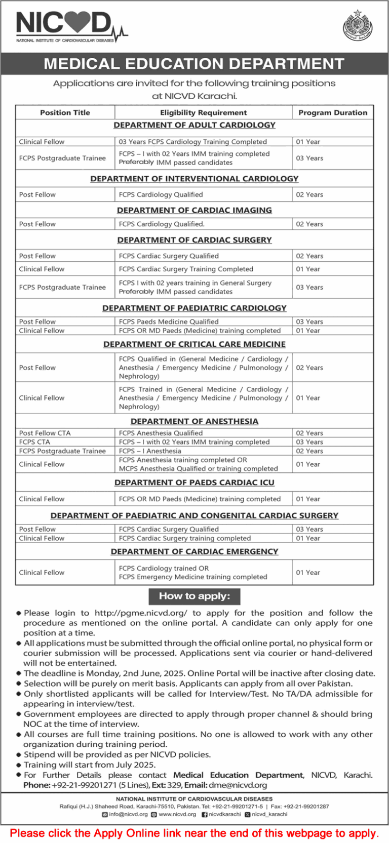Govt Jobs in Karachi 2025