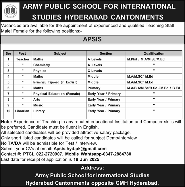 APSIS Jobs 2025