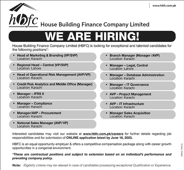  HBFC Jobs 2025