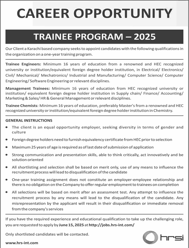 HRSI Trainee Program 2025