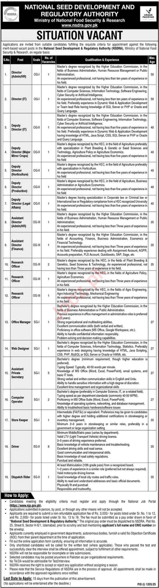Ministry of National Food Security