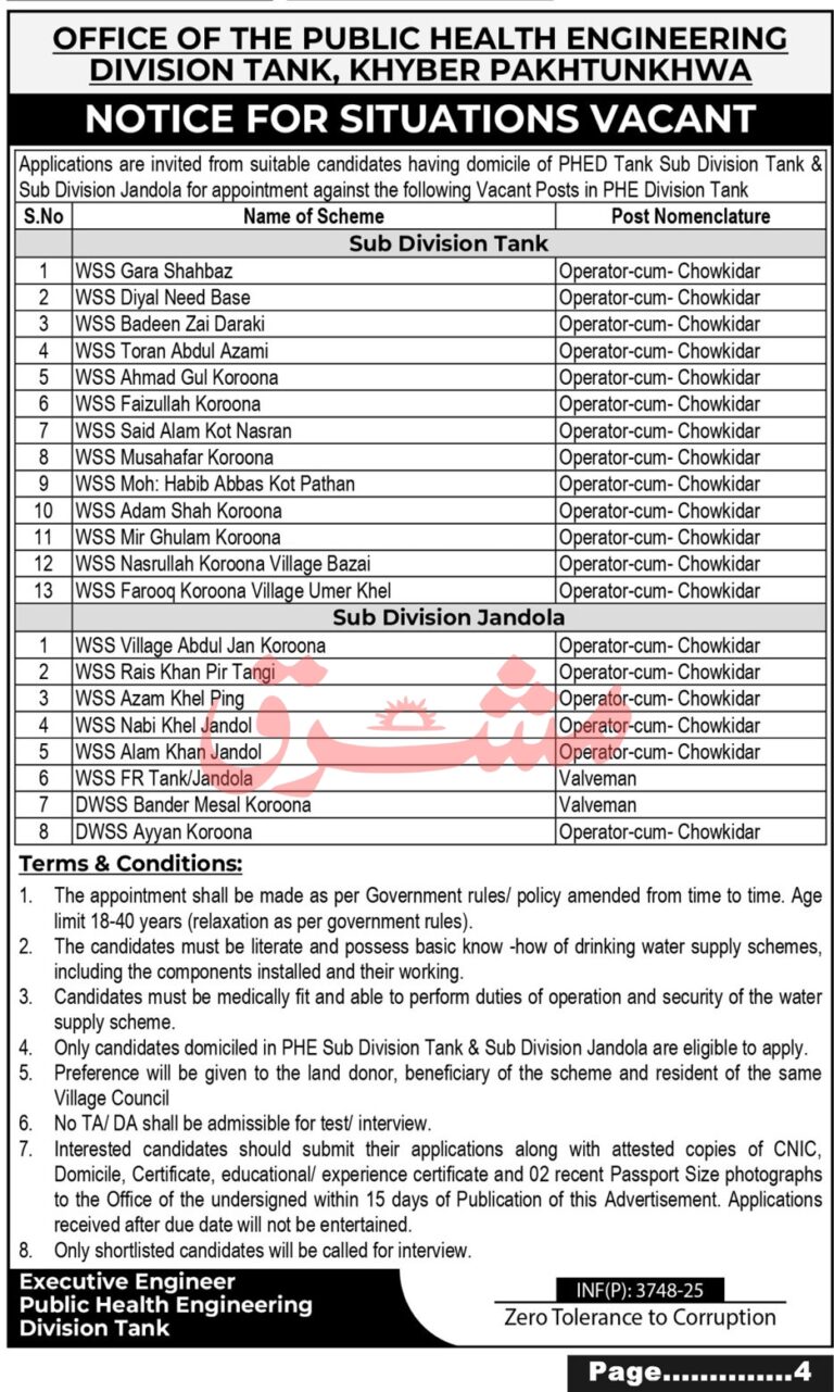 Public Health Engineering Department
