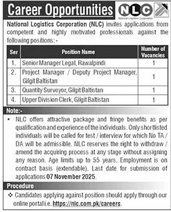 Latest National Logistics Corporation NLC